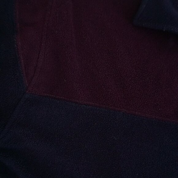 Vtg '90S Basic Concepts Purple Navy Outdoor Hiking Fleece Quarter Zip Sweater L - Picture 10 of 11